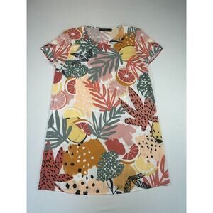 MINKPINK Tropical Fruit Print Dress Women's S Multicolor Shift Vacation Vibes